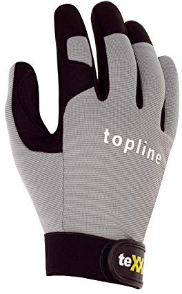 (12 Paar) teXXor Handschuhe Kunstlederhandschuhe Fresno 12 x grau/schwarz 9