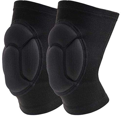 CheungLee Knee Pad, 1 Pair of Protective Knee Pads Thick Sponge Anti-Slip Knee Pads Collision Avoidance Knee Sleeves (Black,Medium)