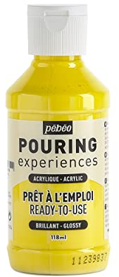 PEBEO hällupplevelser – färdig att använda förblandad akrylfärg – idealisk för flytande konst, gul, 118 ml (paket med 1)