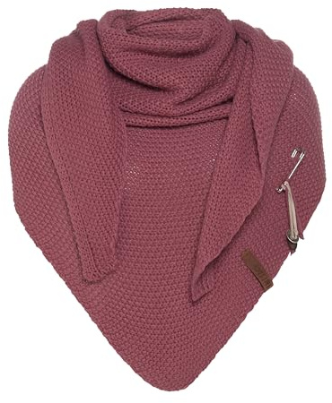 KNIT FACTORY - Dreiecksschal Coco - Damen Strickschal mit Wolle - Umschlagtuch für den Herbst und Winter - Winterschal - Dreieckstuch - Hochwertige Qualität - XXL Schal - 190 x 85 cm