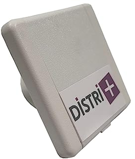 Distri+ - Toma de aspiración central con tapa cuadrada 9x9cm - Blanco