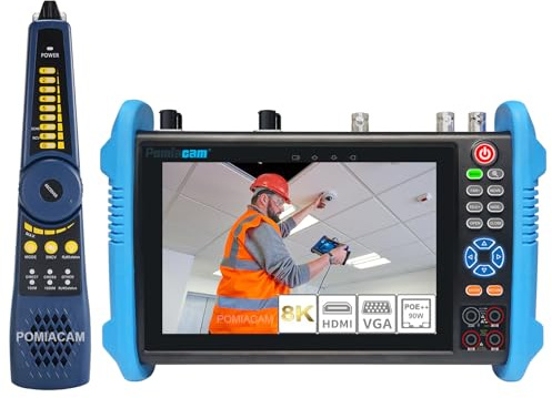 IP-Kameratester IPC-9800MOVTADHS Pro Multifunktions-Analog-IP-Kameratester 8K H.265 8MP AHD TVI CVI SDI 7-Zoll-IPS-Touchscreen-Monitor TDR OPM VFL POE-Kamera HDMI&VGA CCTV-Tester mit vollem