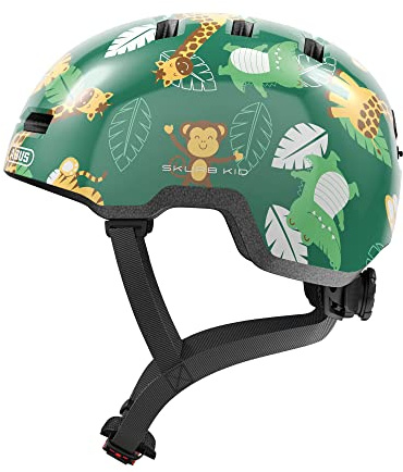 ABUS Casco per bambini Skurb Kid - robusto casco da bici in look skater con spazio per il codino e una varietà di disegni - per ragazze e ragazzi