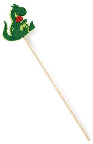 Förpackning med 6 träbilder 25 cm. Dragon Sant Jordi i filt