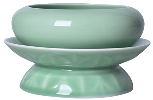 Quemador de incienso, quemador de incienso de loto for Buda, soporte de incienso de cerámica for varillas, soporte de incensario de esmalte de porcelana for el hogar, oficina, yoga, spa, templo, fuent