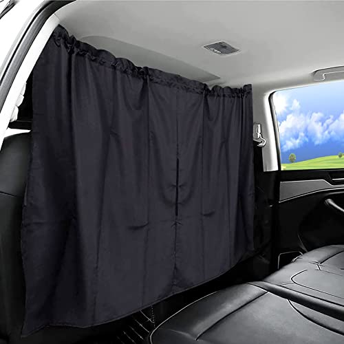 Auto Trennvorhänge Sonnenschutz 140x80cm,Abnehmbarer Auto Hinten Privatsphäre Vorhang,Privacy Travel Nap Night Auto Abnehmbarer Einfacher Vorhang
