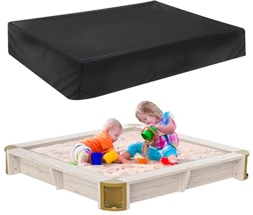 Dxmcgttbd Sandkastenabdeckung, Oxford-Stoff Kordelzug Sandkastenabdeckung, Wasserdicht, Winddicht, Staubdicht, UV Beständig, für Sandkasten Pool Garten (120X120)