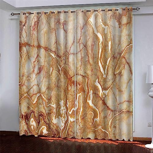 Vorhang Blickdicht Ösen Thermo Verdunkelungs Polyester Gardinen 2 Stück 3D Rock-Textur Für Schlafzimmer Wohnzimmer Kinder Oder Babyzimmer 183 B X 214 H cm - Bedruckte Verdunkelungsvorhänge-9W2Q0O2J