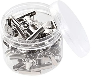 Tofficu 30pièces Pinces à Papier Métalliques Clips De Bureau Pour Organisation Financière Avec Dessin Couleur Noire Pour Usage