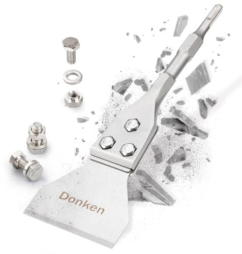 SDS Plus Floor Scraper, 4 Inch Scraper Blade Chisel Bits for SDS Plus Hammer, Adhesive Remover Bit for Removing Floor Coverings, 300mm x 100mm