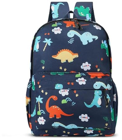 Aucuu Zaini Scolastici per Bambini, Zaino con motivo a dinosauro per Bambini 3-7 Anni, Elementare Scuola Materna Mimetica Borse, per All'aperto, Scuola, Viaggi