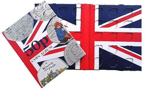 United Kingdom change saver 50p Fifty Pence holds 30 Coins Collectors Album - (No Coins Included)