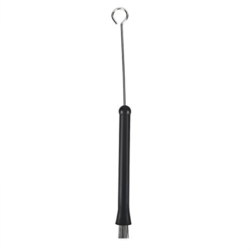 Mini Cepillo de Tambor de Alambre Acero Retráctil con Manija Goma Suave, Herramienta Limpieza Conveniente para Músicos, Plata y Negro