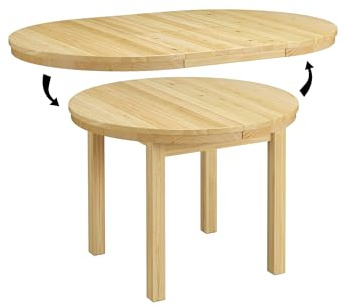 Esstisch Tisch Holztisch ausziehbar 103 x 103 x 75 cm Kiefer Massiv