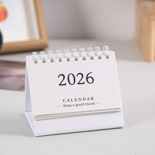 Mini-Tischkalender 2025–2026 – Juli 2025 bis Dezember 2026, kleiner Schreibtisch-Kalender, stehender Klapp-C-Alendar 2026, 18 Monate, kleiner C-Alendar, 11,7 x 9,5 cm, kleiner Notizblock, C-Aliender