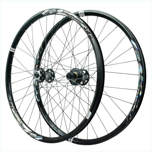 24/26/27,5/29'' Mountainbikehjulset DH/XC/AM MTB-hjul 32H Fälg BOOST Thru Axle 15 * 110mm/12 * 148mm Skivbroms Fram Bakhjulset 360 Klick, For 7-12s Kassett(Black,29'')
