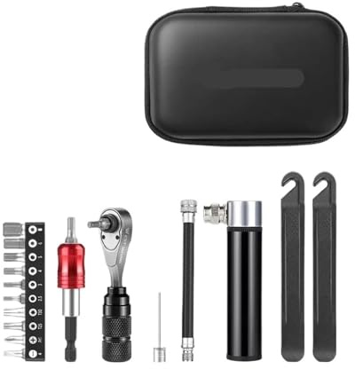 Bicycle Portable Tools Repair Bags Set Multipurpose Bike Toolkit MTB Road Storage Capsule Kit Cycling Pump(Advanced Model)