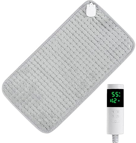 Tappetino riscaldante – 60 x 30 cm | Nastro timer intelligente a 9 velocità, 12 velocità con riscaldamento intelligente a 9 marce, rilassamento a casa, calma muscolare dopo l'allenamento, grande