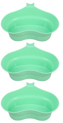 Veemoon Set 3 Pezzi Bacinelle per Vomito Curve in Plastica, Tazze per Risciacquo Orale e Lavaggio Denti per Pazienti Allettati Anziani, Accessori Igiene Orale per Ospedali e