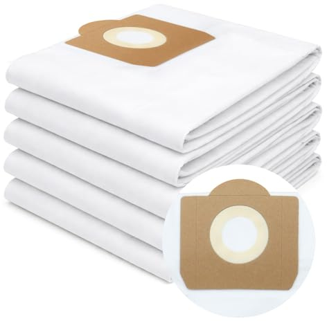 Titan Compatible Microfibre Dust Bags (5 Pack) Compatible for TTB350, TTB351VAC, TTB430VAC, TTB774VAC, TTB775VAC, TTB776VAC, TTB777VAC 16L 20L 30L 40L Filtration Vacuum Bag