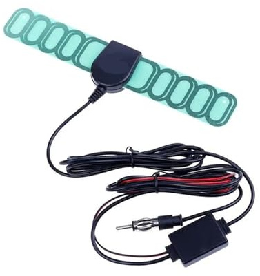 Antena automotriz Antena Radio Coche Antena Digital para Coche con Radio Am/FM y TV, Amplificador de señal