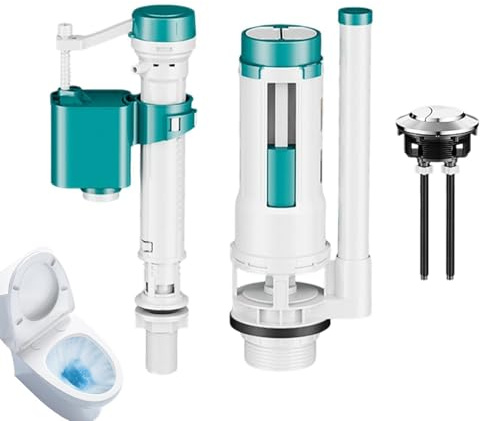 Kit Recambio Para Descargador Inodoro - Set de Piezas de Fácil Ajuste y Portátiles,Kit de Reemplazo de Válvula de Llenado - Para Fontanería, Instalación De Agua, Baño, Aseo, Lavabo, Sanitario, Hogar Y