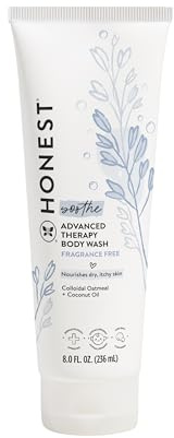 The Honest Company Eczema Soothing Therapy Cleansing Body Wash, Naturally Derived Gentle for Baby, Prebiotics Colloidal, Oatmeal, 8 oz