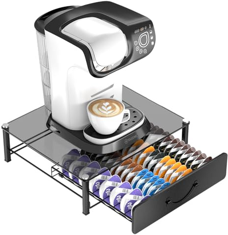 Kapselhållare för Tassimo kapselförvaring, 64 kaffekapslar hållare metall kapseldispenser, praktisk kaffekapselhållare, kapselhållare för Tassimo-maskin