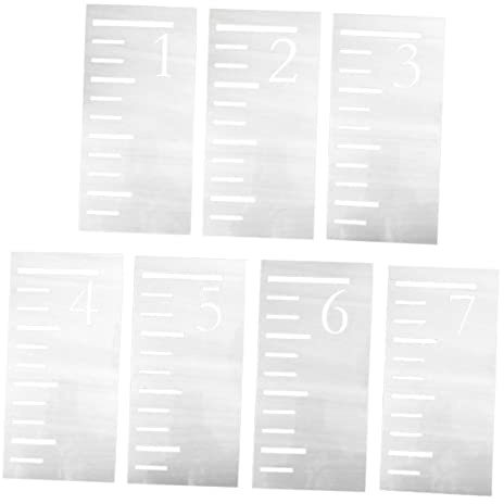 KOMBIUDA 7stücke Junge Mädchen Größenmesser Schablone Junge Mädchen Wachstumsdiagramm Höhendiagramm Höhenlineal Höhenschablone Wiederverwendbar Aus Pet-material