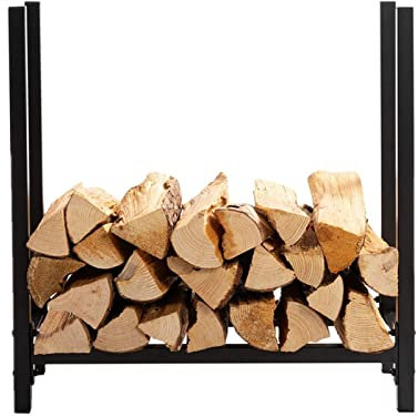 XAoSCd Support De Rangement pour Bûches De Bois De Chauffage avec Roue, Chariot De Transport pour Cheminée Intérieure Et Extérieure, Support De Rangement pour Bûches De Bois De Chauffag,