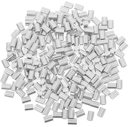 JEWEDECO 250stücke Aluminium-kabel-crimpschlaufenhülsen Draht-crimpschlaufenhülsen Kabelenden-hülsen Für Vielseitige Anwendungen