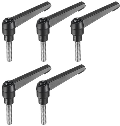 QUARKZMAN 5 Stück Klemmhebel Griff M8 x 30mm Spannhebelgriff 304 Edelstahl Gewindestift Handknöpfe Druckknopf Drehgriffe Bolzen Maschinengriffe für Schweißgeräte Druckgeräte | Druckknopf Drehgriffe Bolzen Maschinengriffe, 304 Edelstahl, Gewindestift, Für Schweißgeräte Druckgeräte