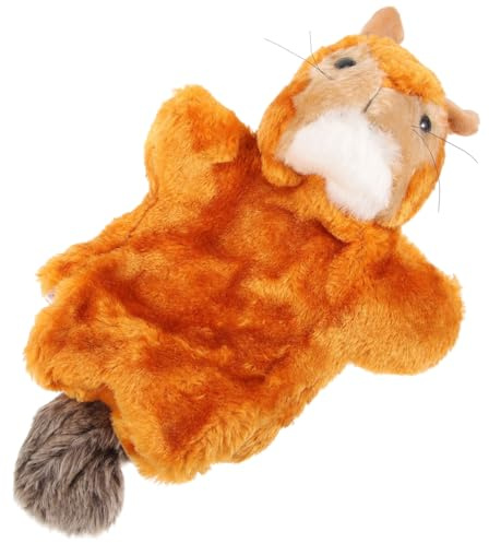 FUNOMOCYA Plüsch Handpuppe Eichhörnchen Realistisches Kuscheltier für Weiches Langlebiges Material Pädagogisches für Eltern Junge Mädchen bindung Fördert Kreativität und Sprache