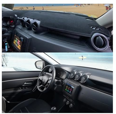 Cubierta Salpicadero Para DUSTER Para DACIA Para DUSTER 2018-2023 Parasol Almohadilla Alfombra Tapete Cubierta Tablero Auto Alfombra Capa Salpicadero Protector Solar(Daci*a Du*ster Left)