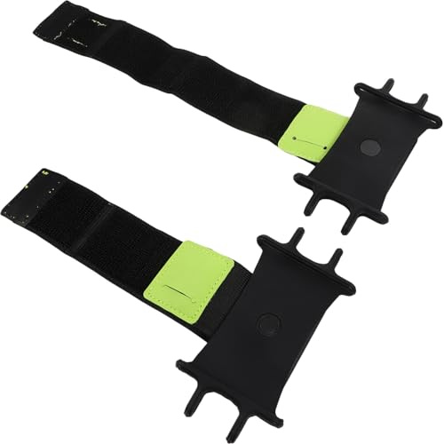 RUNROTOO Supporto per Telefono Nero 2 Fascia da Braccio da in Silicone Design 360° e Portacellulare Staccabile per Outdoor