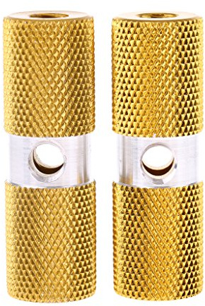 Perfeclan 1 para BMX Mountainbike Fahrrad Pedal Legierung Fuß Pegs Zylinder, Gold