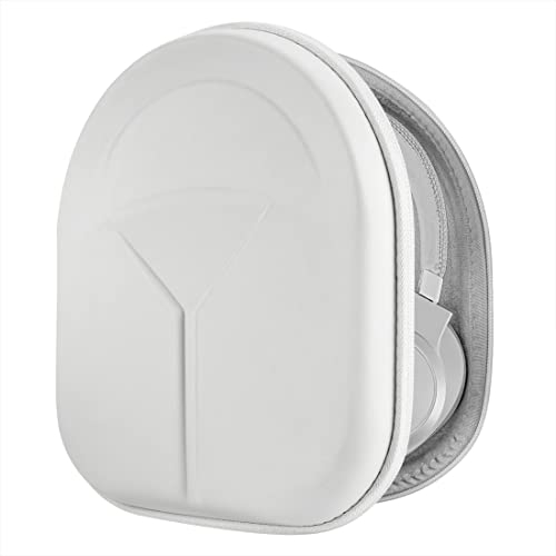 Geekria Shield Headphones Case Compatible with JBL TUNE 770/760/750NC, TUNE 720BT, Live 770NC, Replacement Hard Shell Travel Carrying Bag with Cable Storage (White)