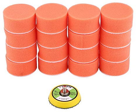 Almohadilla para pulir, Almohadillas para pulir para automóviles, Esponja naranja Reutilizable 50 mm Pulido para encerado para pulidora para pulidora de automóviles Lijado