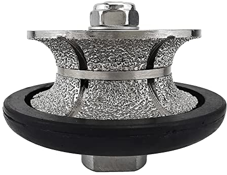 NBB Diamond Profile Wheel Diamond Router Bit Milling Drill chamfer Bit Grinding Wheel for Profiling Porcelain Tile Ceramic Granite Marble Stone Use on Angle Grinder (Full-Bullnose V20)