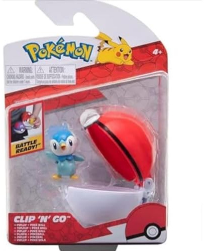Pokémon PKW2661 Clip'n'Go Pokéball – Plinfa & Poké ball ufficiale con statuetta dettagliata da 5 cm