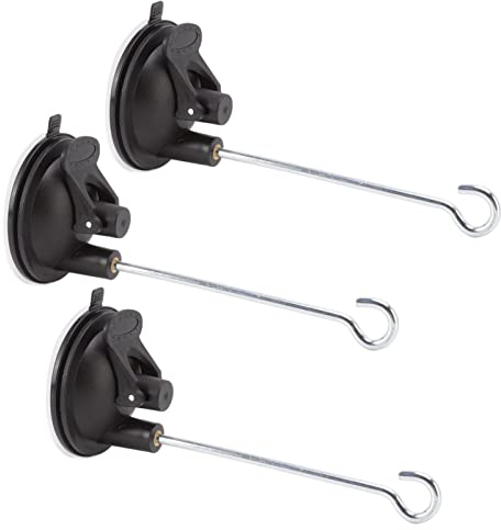 Jenngaoo 3Pcs Bird Feeder Wall Hanger, Bird Feeder Hook with Strong Suction Cup, Window Suction Cup Hanger for Bird Feeders and Wind Chimes and Plant