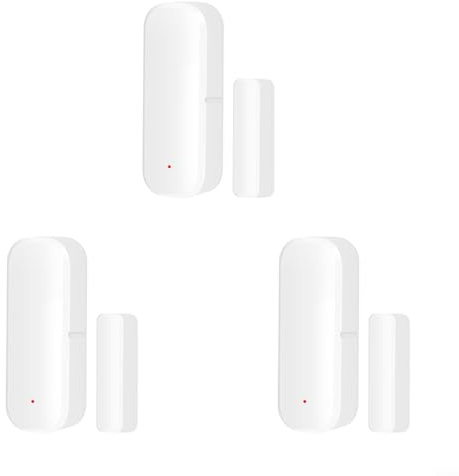 RANRAO para TUYA Smart WiFi Door Wi ndow Sensor, Smart Wi ndow Detector de alarma, WiFi Smart Door Sensor Imán de puerta con soporte de voz