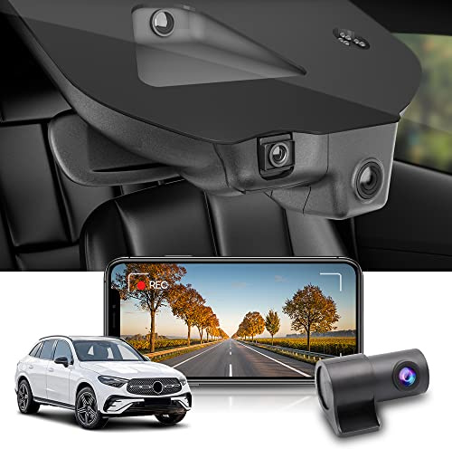 Fitcamx Dashcam Auto Vorne Hinten Geeignet für Mercedes-Benz GLC X254 2nd Gen 2023-2026 (HD2-6588), OEM Dashcam 4K 2160P+1080P UHD Video WiFi, Loop-Aufnahme, G-Sensor, WDR, Plug & Play, 128GB Karte