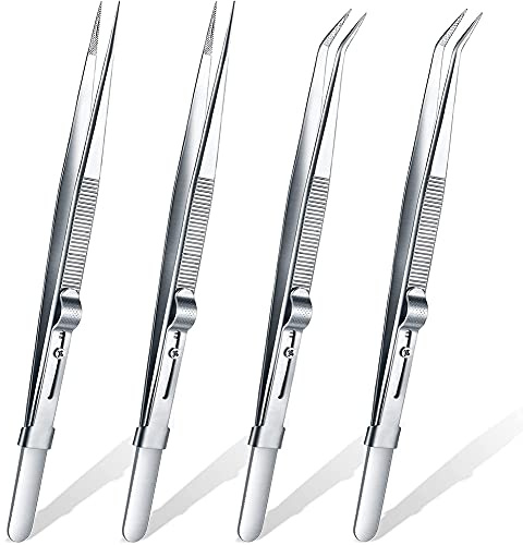 Griwiuiowe Pince à souder de précision 4 pièces ESD Ensemble d'outils pour pincettes électroniques industrielles antistatiques pour la création de