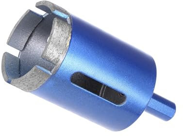 CoCud Diamond Core Drill Bit, 40mm Dia Round Shank, Tiles Stones Marble Concrete Dry/Wet Hole Saws Blue - (Applications: for M10 Angle Grinder), 1-Piece