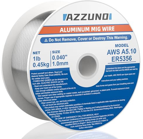 AZZUNO Magnesium Aluminum Mig Welding Wire, ER5356 0.040, 1-LB, 1-PACK