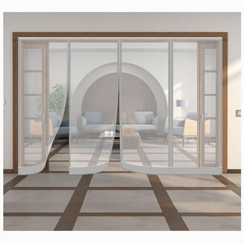 1pcs Moustiquaire Porte Magnetique,45cm*230cm avec Aimants Moustiquaire Porte AimantéE Anti Insecte Mouche Moustique pour Porte d Entrée Intérieur/Patio