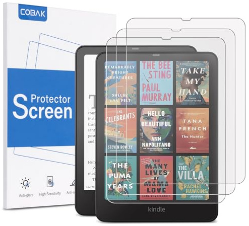 CoBak 3 Stück Blendfreier, Matter Displayschutz für 7 Kindle Paperwhite 12th Gen 2024 & Kindle Colorsoft Signature Edition, Boox Go 7, Kobo Aura 2 - Hohe Klarheit, Weich PET Folie