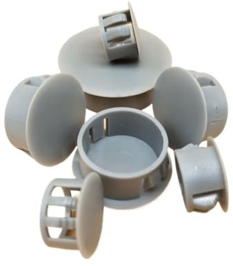 OZDTLP 10 PCS Plastic Snap-in Hole Plugs Round Hole Caps For Furniture Fittings(Grey,35mm)