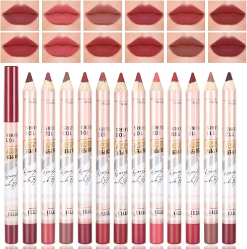 Miss Demi Lip Liner and Lipstick Duo Set, Soft Smooth Formula, Multi - Shade Options for Perfect Lip Contouring and Coloring. (01 Color (A))